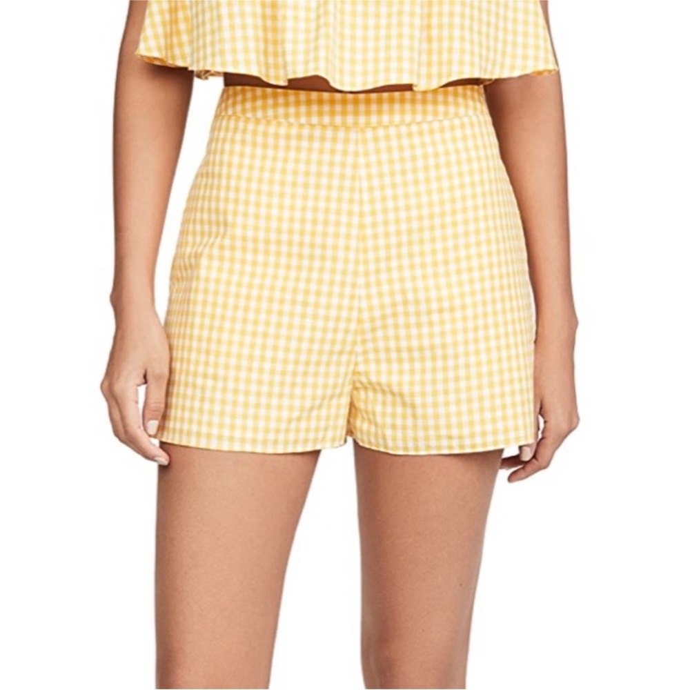 Kos Resort yellow gingham shorts